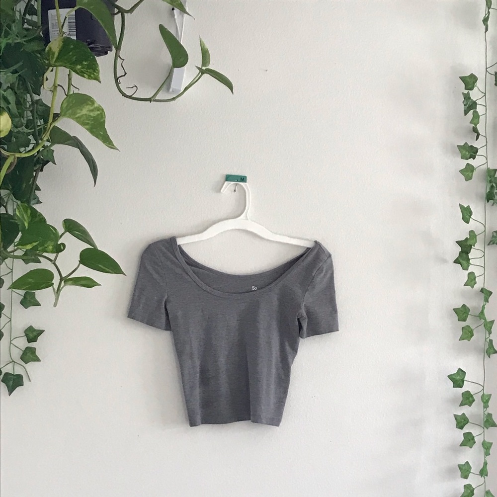 Grey crop top